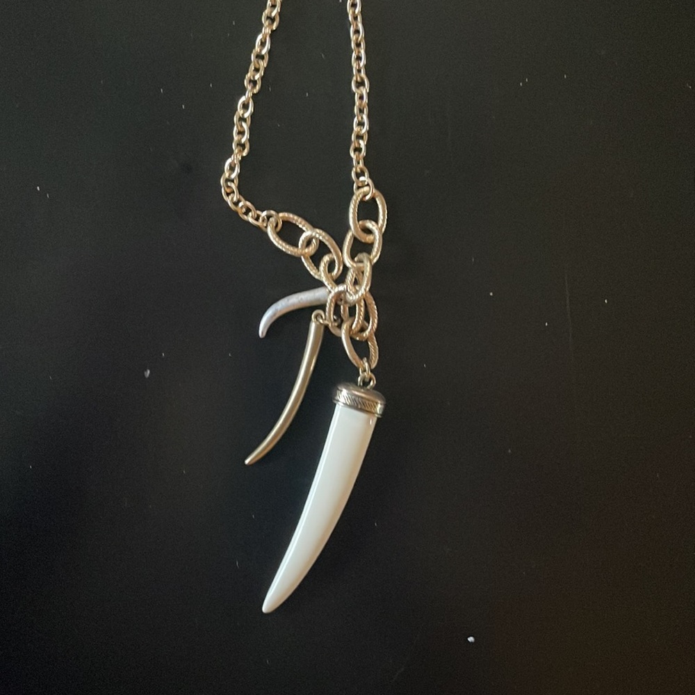 Gold long necklace
